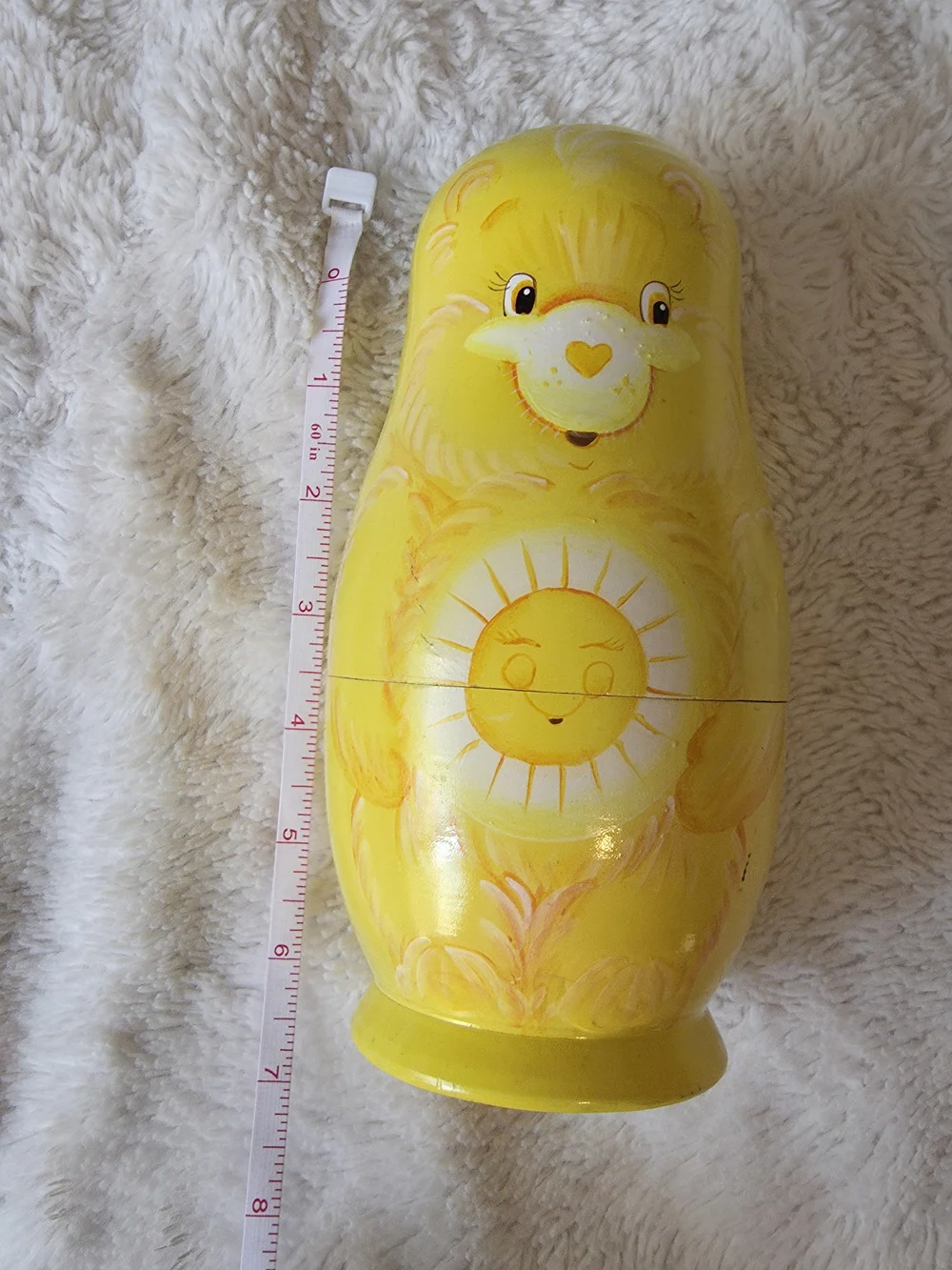 Care Bears Sunshine Bear Wooden Nesting Doll 1pc 6 in 2003